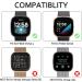 Tobfit Metal Bands for Fitbit Versa 3/Sense with 2 x TPU Screen Protectors - Black & Silver Large - Buy Online on GoSupps.com