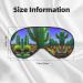 Cactus Desert Print Unisex Sleeping Eye Mask | Soft Comfortable Light-Blocking Sleep Mask for Travel & Relaxation - Buy Online on GoSupps.com