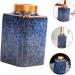 Alipis Leaf Multi-purpose Bean Practical Spice Lid Can Airtight Ceramic Sealing Food Canister Home Tea - Buy Online on GoSupps.com
