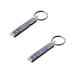 munkees mini nail clippers stainless steel keyring nail tweezers silver 2500 double pack
