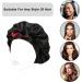 Satin Silk Sleep Cap for Women- Stretchy Tie Band Hair Bonnet for Curly Hair - Black+Red - Buy Online on GoSupps.com