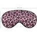 Pink & Black Leopard Skin Sleep Mask for Women | Adjustable Eye Shades with Elastic Strap - Cozy Sleep Accessory - Buy Online on GoSupps.com