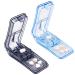 Teblacker 2 pcs Pill Cutter Portable 2-in-1Pill Splitter with Blade and Storage Compartment for Small or Large Pills Cut in Half Quarter for Pills Tablets