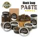 African Black Soap Paste 12 oz - 100% Natural Raw Soap for Acne Eczema Psoriasis Dry Skin & Scar Removal - Handcrafted & Imported from Ghana - Buy Online on GoSupps.com