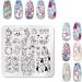 Easter Bunny Nail Art Stamping Plates - 4Pcs Stainless Steel Templates Kit for DIY Manicure Stencils - Buy Online on GoSupps.com