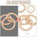 Rosewinec 20-Piece Baby Wooden Rings | Natural Wood Teether & DIY Craft Bracelet for Teething Relief (30/40/50/60/70mm) - Buy Online on GoSupps.com