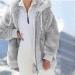 Shop Hanxiulin Oversized Plush Hoodie Jacket - Windproof Long-Sleeve Winter Coat for Ladies - Buy Online on GoSupps.com