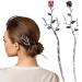 Noverlife 2PCS Rose Hair Sticks - Retro Metal Flower Chopsticks and Hair Pins for Women - Vintage Flower Hair Accessories - Buy Online on GoSupps.com