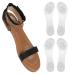 2 Pairs Gel High Heel Inserts Women Adhesive Cushioning Insoles for Sandals Flats Dress Shoes 3/4 Length Invisible Insoles Prevent Slipping 5-7.5 Size Clear 5-7.5