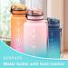 Uzspace Leak-Proof Children's Drinking Bottle - 500ml 800ml 1L Tritan & BPA-Free Sports Water Bottle in Blue-Green Gradient - Perfect for Kids & Active Lifestyles - Buy Online on GoSupps.com