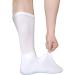 Men Diabetic Socks Extra Wide Non Binding Cushioned Moisture Wicking Crew 3 Pairs - White - Buy Online on GoSupps.com