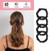 Buy Sularpek 4-Piece Silk Hair Tie Set - Black Satin Scrunchies for Women & Girls | Stylish Hair Accessories - Buy Online on GoSupps.com