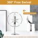 FOUTLQ 1X/10X Magnifying Makeup Mirror Double Sided | 8 Inch Round Cosmetic Mirror with Stand | 360 Degree Swivel | Polished Chrome Finish - Buy Online on GoSupps.com