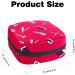 Portable Women's Storage Pockets | Stillpad Holder for Hairdresser Tools | Red Pattern Period Kit Bag for Girls - Buy Online on GoSupps.com