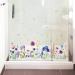 Reusable Flower Meadow Window Stickers - Self-Adhesive, Large Size for Living Room, Kitchen, Bathroom & Children's Room - Plants, Birds, Spring Decor - Buy Online on GoSupps.com