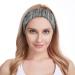 YEEPSYS Workout sweatbands for Women Head  Sport Hair Bands for Women's Hair Non Slip  Moisture Wicking Headband for Running (Grey)