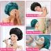 2pcs Silk Satin Bonnet for Curly Hair | Night Sleep Cap for Women - Black Blue - Buy Online on GoSupps.com