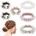 Yolev 6Pcs Pearl Hair Ties  Elastic Pearl Hair Ropes Crystal Pearl Beaded Bracelet Hair Scrunchie Pearl Ponytail Holders for Women Girls(6 Styles)