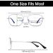 JM Aviator Computer Blue Light Blocking Glasses  Square Eye Protect Video Eyeglasses Anti Glare Men Women Silver Frame Black Temple Tips - Buy Online on GoSupps.com