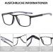 FsRead Men's Reading Glasses Set - Sporty Design Comfort & Blue Light Blocking | 2.0 Diopters in Black Gray and Orange - Buy Online on GoSupps.com