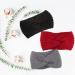 Powmag 3-Piece Knitted Headband Set for Women | Winter Hair Straps | Stylish Black Gray & Red Hair Bands - Buy Online on GoSupps.com