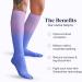 Comrad Knee High Compression Socks - 15-20mmHg Soft & Breathable Unisex Wide Calf Medium Purple/Denim Ombre - International Shipping Available - Buy Online on GoSupps.com