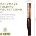 Kent 20T Handmade Folding Pocket Comb for Men Fine Tooth Hair Comb Straightener for Everyday Grooming Styling Hair Beard or Mustache Use Dry or with Balms Saw Cut Hand Polished Made in England Pack Of 3 - Buy Online on GoSupps.com