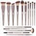 Makeup Brushes Zoreya Makeup Brush Set Premium Foundation Brush Kabuki Brush With Soft and Cruelty-Free Synthetic for Cosmetics Foundation Concealers Powder Blush Blending Face Eye Shadows Brush Sets 15-1CHM