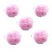 5 Pack Bath Sponge Shower Loofahs Poufs Large Soft Body Scrubber Exfoliating for Silky Skin Mesh Poufs for Men and Women 65g/Pcs (Pink Large)