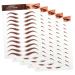 Hemoton 5 Sheets Eyebrow Stickers Fake Eyebrows Eyebrow Waterproof Eyebrow Sticker for Eyebrows Waterproof 1 count (Pack of 1) Brown