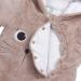 JiAmy Hooded Winter Romper | Fleece Snowsuit Jumpsuit for Newborn Baby | Cartoon Cat Outfit | 6-9 Months Brown - Buy Online on GoSupps.com