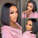 Short Straight Bob Wig Human Hair 13x4 Lace Frontal Wigs Brazilian Virgin Human Hair For Black Women Straight Bob lace Front Wigs Pre Plucked Bob Wig Human Hair with Baby Hair Natural Black (8 Inch) 8 Inch (Pack of 1) 13x4…