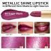 Oulac Metallic Shine Purple Lipstick - Vegan & Cruelty-Free Full-Coverage Lip Color - Sugar Plum (04) Metallic Plum - 4.3g/0.15 oz - Buy Online on GoSupps.com