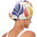 Ethnic Flowers Beige Hair Towel 2 Pack | Super Absorbent Quick Dry Hair Turbans for Women & Girls - Buy Online on GoSupps.com