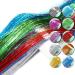 Glitter Hair Tinsel Extensions Kit - 12 Colors, 3200 Strands, 46inches - Fairy Hair Accessories - Buy Online on GoSupps.com