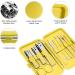 10pcs Professional Manicure Pedicure Set - Stainless Steel Nail Clippers Kit for Travel (Yellow) - Buy Online on GoSupps.com
