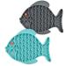 Cat Slow Feeder Bowl Fish-Shaped Cat Puzzle Feeder Food Mat for Small Dog & Cats Slow Eating, Cat Treat Toy, Anxiety Relief 2 Pack