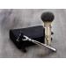 Haryali London Men's Synthetic Badger Razor and Shaving Brush with Leather Zip Pouch