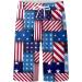 IJKEID Men's Colorful Independence Day Shorts - Quick Dry Drawstring Short Pants (White, 5X-Large) - Buy Online on GoSupps.com
