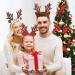Lurrose Christmas Reindeer Headband - Glitter Antlers Hair Accessories for Holiday Costumes | 3-Piece Set - Buy Online on GoSupps.com