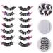 7 Pairs false eyelashes curl lash extensions lash clusters cosplay lashes makeup eyelashes colored lashes fake lashes false lash extensions extend artificial fiber fluffy - Buy Online on GoSupps.com