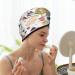 Spring Hand-Drawn Flowers Birds Microfiber Hair Towel | Super Absorbent Coral Velvet Wrap for Women | Quick Dry for Long Curly & Thick Hair - Buy Online on GoSupps.com