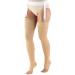 Truform 20-30 mmHg Compression Stockings for Men and Women Thigh High Length Open Toe Beige X-Large X-Large (1 Pair) Beige