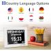 Exmate 8-Inch Digital Alarm Clock - Multilingual Large Writing Calendar for Kids Seniors Dementia & Alzheimer's - Perfect for Visual Impairment - White - Buy Online on GoSupps.com