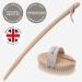 Hydrea London Long Handled Dry Skin Body Brush with Natural Bristles - Exfoliating, Cellulite Remover, Improve Lymphatic Drainage - FSC Certified Beechwood - Buy Online on GoSupps.com