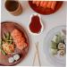 Zerodeko Sushi Dipping Bowl Japanese Sauce Dish 4 Pcs Soy Sauce Dish Ceramics Dessert Plate Mini Saucers Bowl Condiment Dish 10X8X2CMx2pcs Brownx2pcs - Buy Online on GoSupps.com