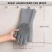 Dishwashing Gloves YIWANDA Reusable Silicone Pair of Rubber Scrubbing Gloves for Dishes Cleaning Gloves Magic Washing Gloves with Sponge Scrubbers for Kitchen Bathroom Car(Grey) - Buy Online on GoSupps.com