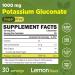 Potassium Gluconate 1000 mg Gummies Electrolyte Gummies Sugar Free for Women & Men Adults Support Muscle Cramps & Heart Health Chewable Potassium Supplement Vegan Source 60 Count - Buy Online on GoSupps.com