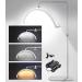 toyshi Eyelash LED Floor Light Half Moon Lamp for Lash Extension Lighting for Beauty Skincare Lashes Eyebrows Filming Content Creation (White)