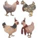 8pcs Cute Chicken Pendant Set - Wooden Hanging Ornaments for Jewelry Making & Decoration | Shop Internationally - Buy Online on GoSupps.com